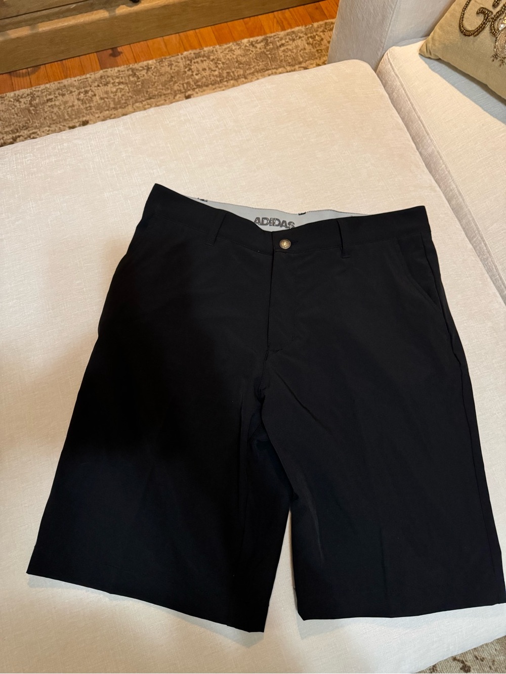Men’s Golf adidas Black Flat-Front Performance Shorts